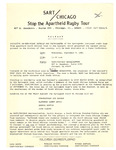 Stop the Apartheid Rugby Tour (SART)/Chicago