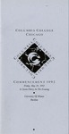 1992 Commencement Program by Columbia College Chicago