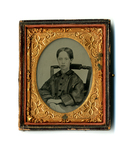 Ambrotype: Portrait of a child.