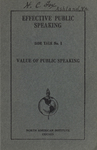 Side Talk No. 01, Value of Public Speaking