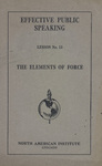 Lesson No. 13, The Elements of Force by R. E. Pattinson Kline
