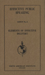 Lesson No. 06, Elements of Effective Delivery by R. E. Pattinson Kline