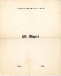 1904-1905 Annual Program by Phi Sigma