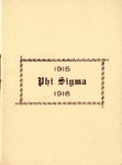 1915-1916 Annual Program by Phi Sigma