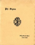 1929-1930 Annual Program by Phi Sigma