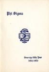 1952-1953 Annual Program by Phi Sigma