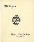 1971-1972 Annual Program by Phi Sigma