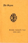 1974-1975 Annual Program by Phi Sigma