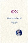 2007-2008 Annual Program by Phi Sigma